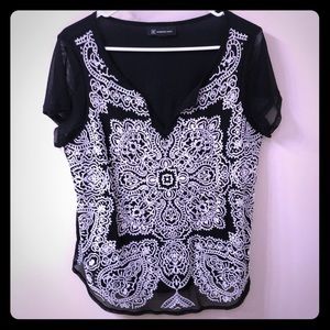 I.N.C International Concepts mesh top, sz XL